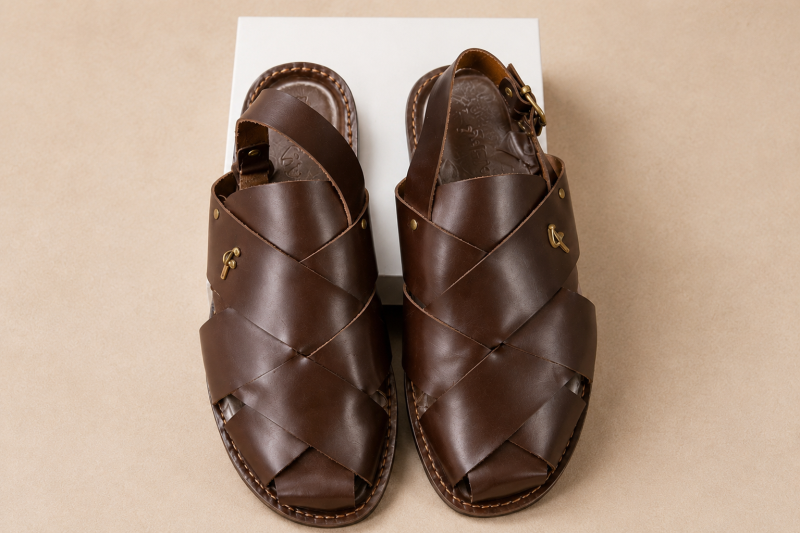 Referdinando Brown Sandal. Made in Italy. Size 42, 44, &45 $125