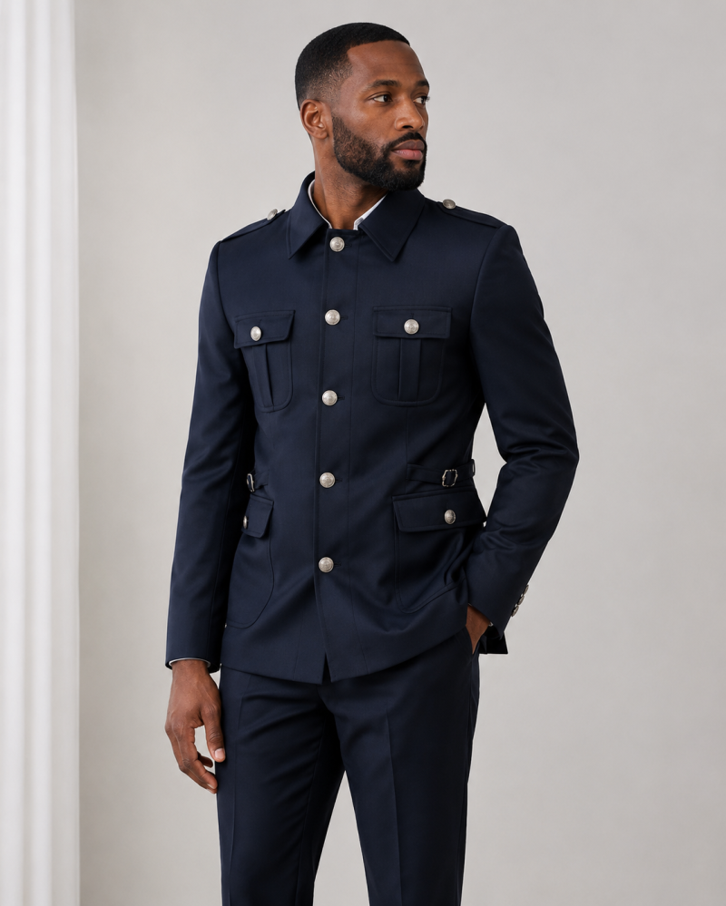 Black One-Piece Gentleman French Suit