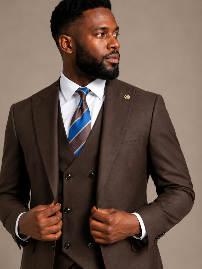 Chocolate Brown Three-piece Enrico Alfonso.